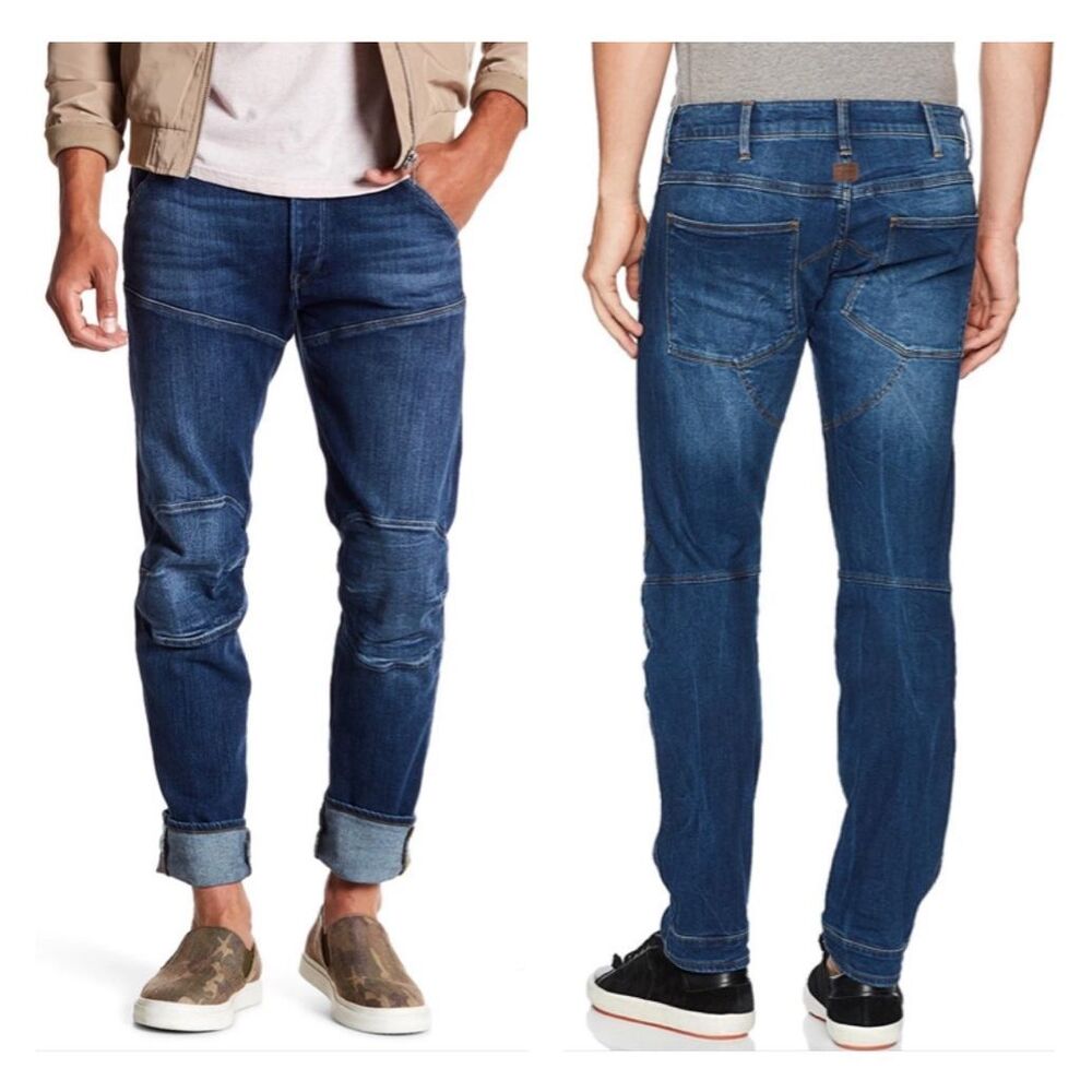 G-Star Raw 5620 Deconstructed 3D Denim Jeans‎ men’s 34 low tapered blue